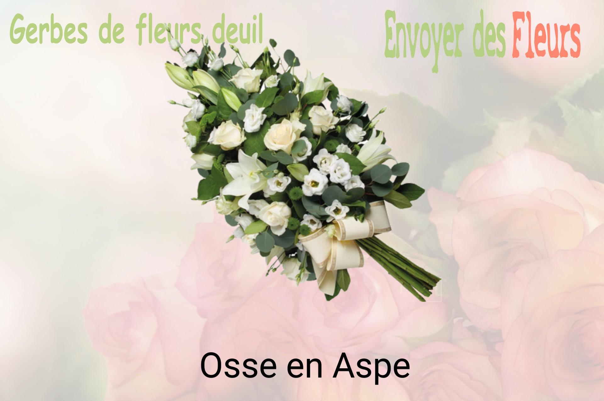Gerbe de fleurs de deuil livrée à Osse-en-Aspe